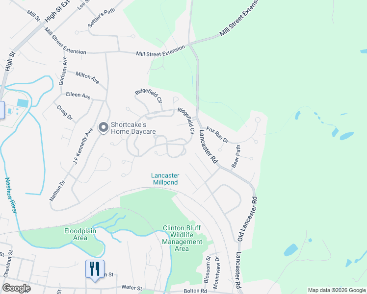 map of restaurants, bars, coffee shops, grocery stores, and more near 101 Ridgefield Circle in Clinton