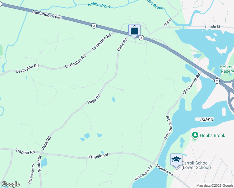 map of restaurants, bars, coffee shops, grocery stores, and more near 69 Page Road in Lincoln