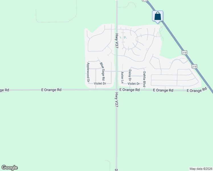 map of restaurants, bars, coffee shops, grocery stores, and more near 2914 Violet Drive in Waterloo