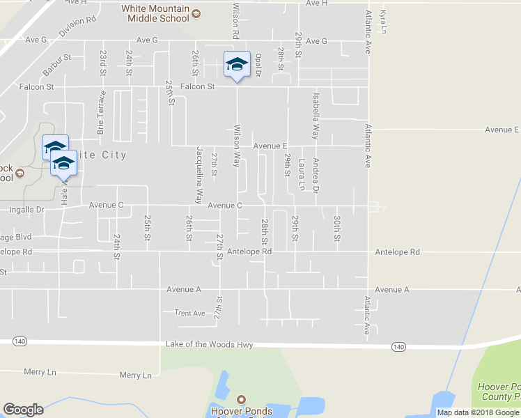 map of restaurants, bars, coffee shops, grocery stores, and more near 3470 Avenue C in White City