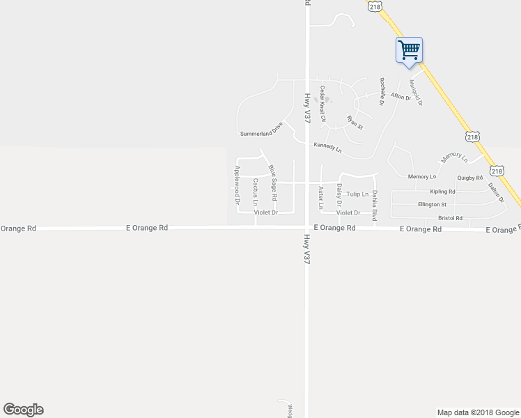 map of restaurants, bars, coffee shops, grocery stores, and more near 5909 Cactus Lane in Waterloo