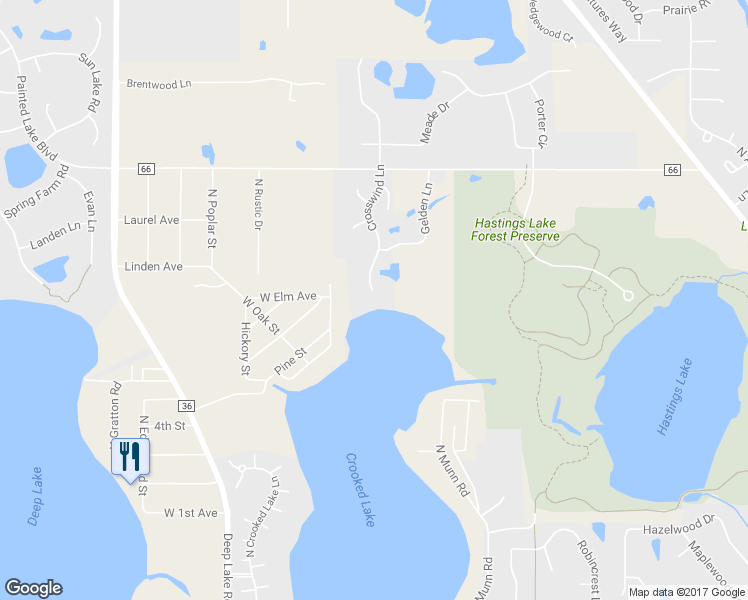 map of restaurants, bars, coffee shops, grocery stores, and more near 588 Crosswind Lane in Lindenhurst