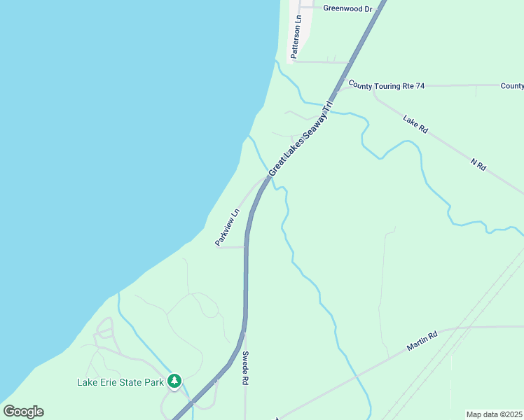 map of restaurants, bars, coffee shops, grocery stores, and more near 5695 West Lake Road in Fredonia