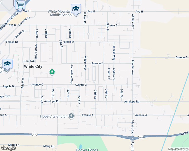 map of restaurants, bars, coffee shops, grocery stores, and more near 7861 Houston Loop in Medford