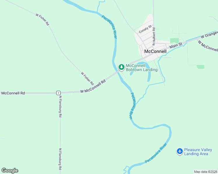 map of restaurants, bars, coffee shops, grocery stores, and more near in McConnell