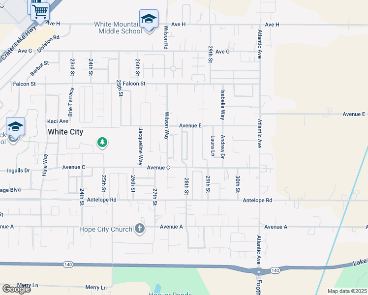 map of restaurants, bars, coffee shops, grocery stores, and more near 7861 Houston Loop in Medford