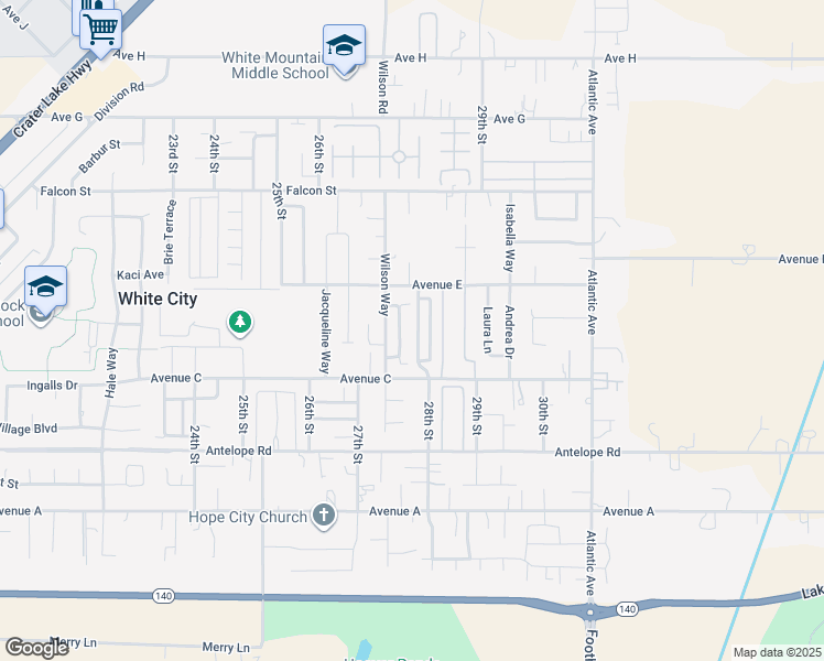 map of restaurants, bars, coffee shops, grocery stores, and more near 7850 Phaedra Lane in White City