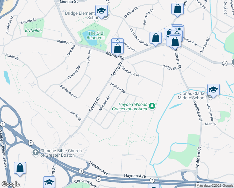 map of restaurants, bars, coffee shops, grocery stores, and more near 19 Normandy Road in Lexington
