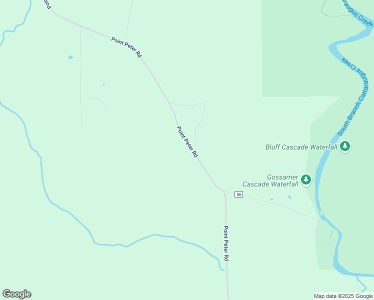 map of restaurants, bars, coffee shops, grocery stores, and more near 9782 Point Peter Road in Gowanda
