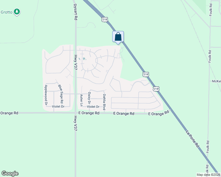 map of restaurants, bars, coffee shops, grocery stores, and more near 5709-5711 Dahlia Boulevard in Waterloo