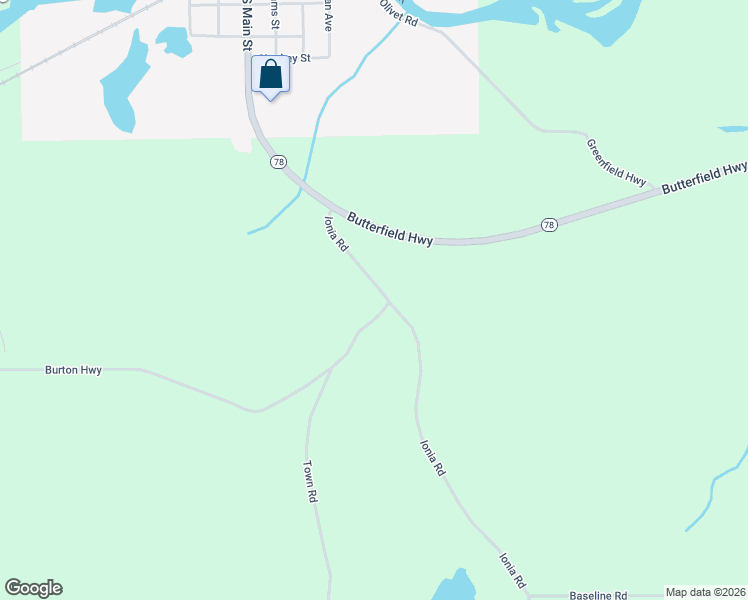 map of restaurants, bars, coffee shops, grocery stores, and more near 9321 Ionia Road in Bellevue