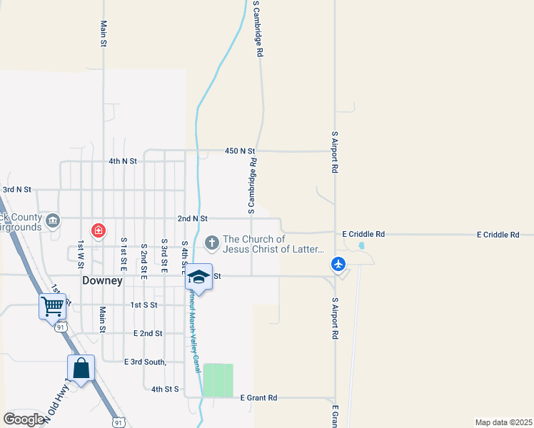 map of restaurants, bars, coffee shops, grocery stores, and more near 22930 South Cambridge Road in Downey