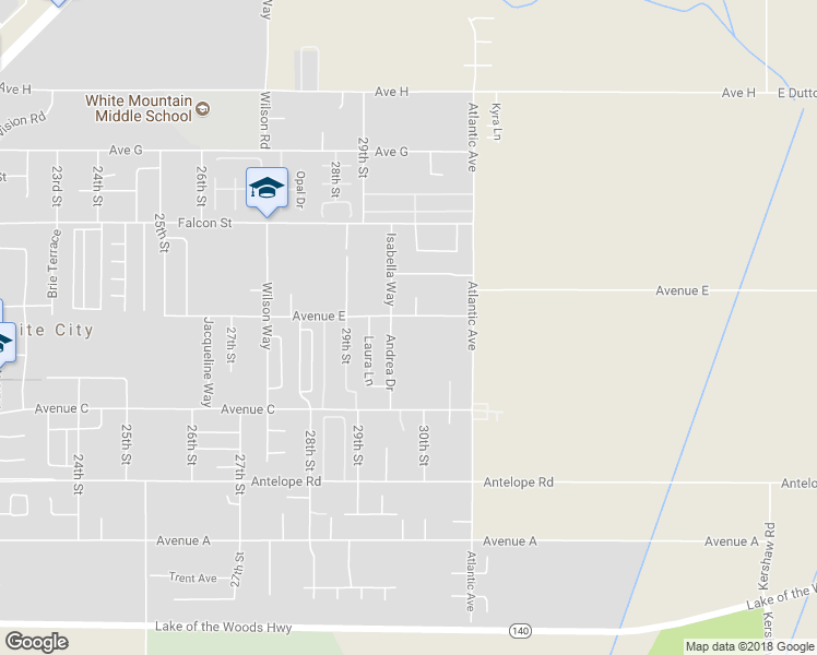 map of restaurants, bars, coffee shops, grocery stores, and more near Avenue K East in Eagle Point
