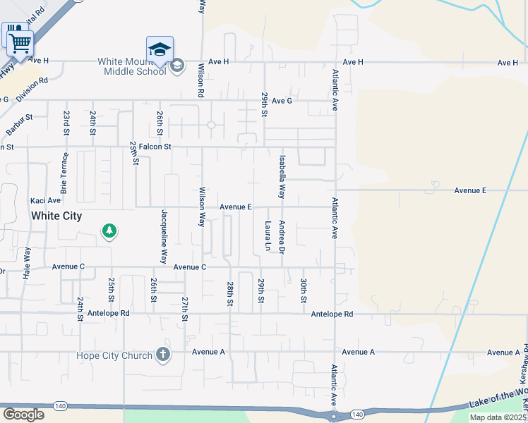 map of restaurants, bars, coffee shops, grocery stores, and more near 7893 Laura Lane in White City