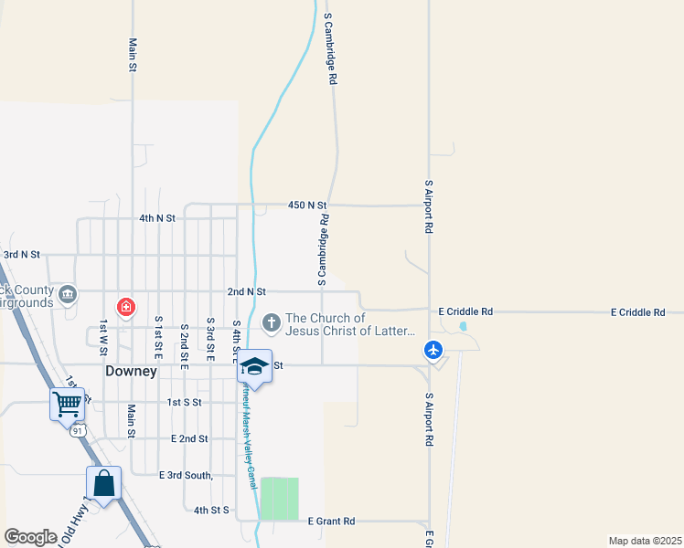 map of restaurants, bars, coffee shops, grocery stores, and more near 22930 South Cambridge Road in Downey