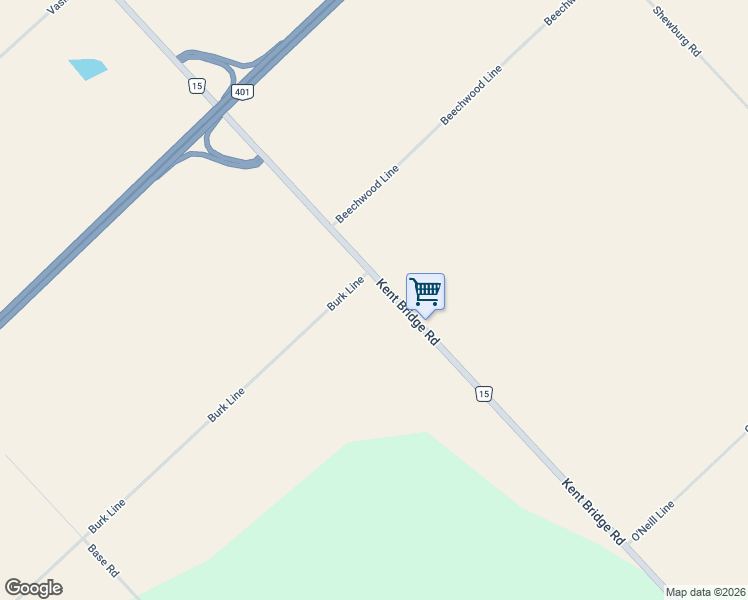 map of restaurants, bars, coffee shops, grocery stores, and more near 21162 Kent Bridge Road in Blenheim