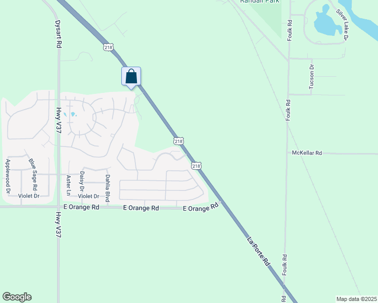 map of restaurants, bars, coffee shops, grocery stores, and more near 5829 La Porte Road in Waterloo
