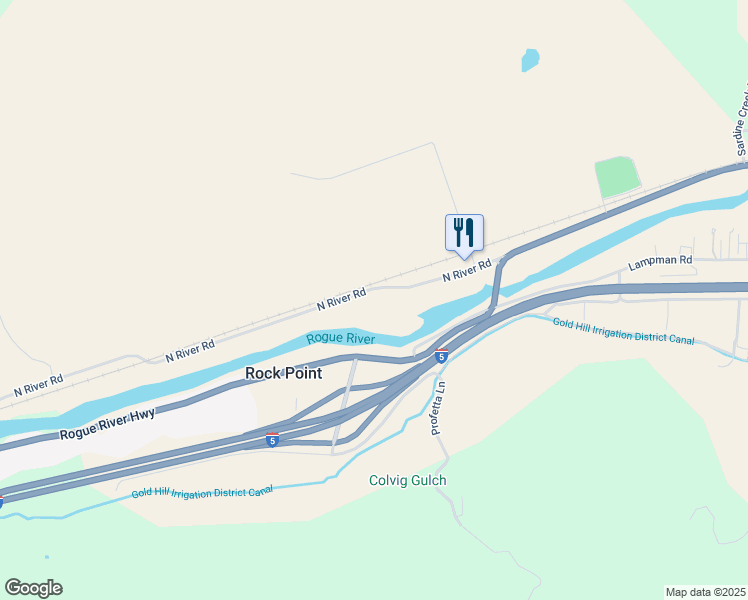 map of restaurants, bars, coffee shops, grocery stores, and more near 40 North River Road in Gold Hill