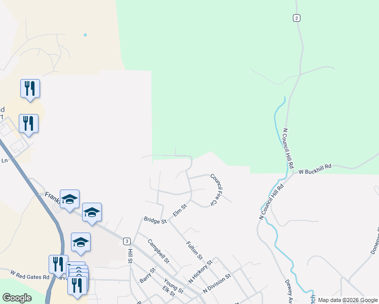 map of restaurants, bars, coffee shops, grocery stores, and more near 100 Sproule Lane in Galena