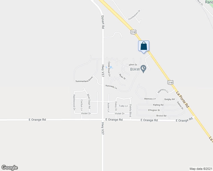 map of restaurants, bars, coffee shops, grocery stores, and more near 3107 Kennedy Lane in Waterloo