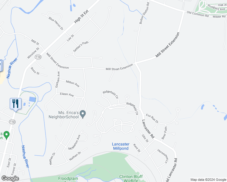 map of restaurants, bars, coffee shops, grocery stores, and more near 917 Ridgefield Circle in Clinton