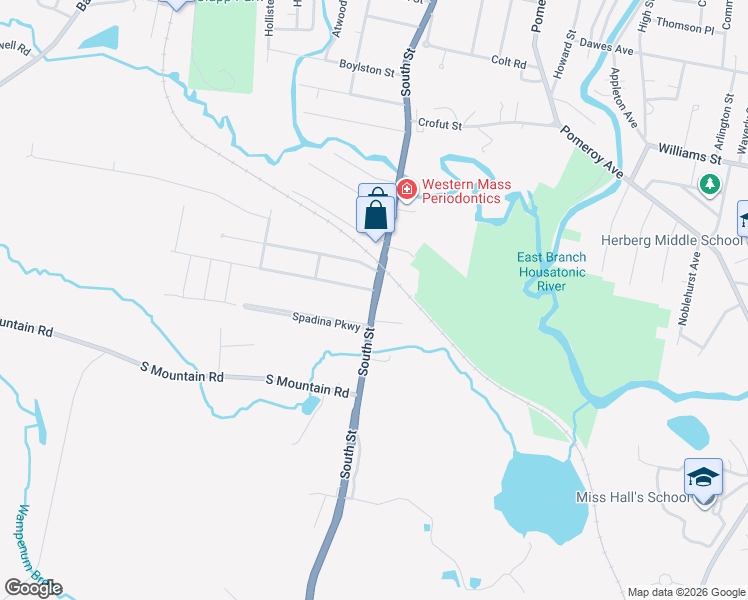 map of restaurants, bars, coffee shops, grocery stores, and more near 506 U.S. 7 in Pittsfield