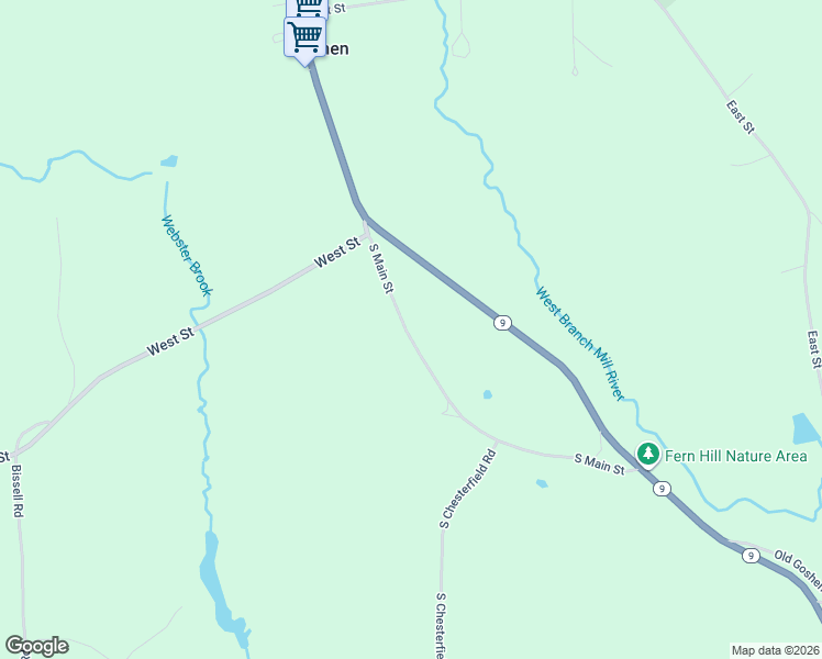 map of restaurants, bars, coffee shops, grocery stores, and more near 14-20 South Main Street in Williamsburg