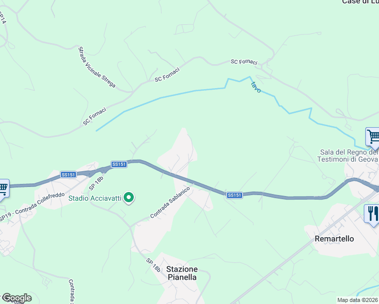 map of restaurants, bars, coffee shops, grocery stores, and more near 6 Contrada Sablanico in Provincia di Pescara
