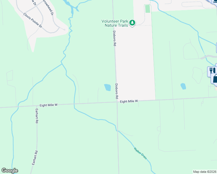 map of restaurants, bars, coffee shops, grocery stores, and more near 20901 Dixboro Road in South Lyon