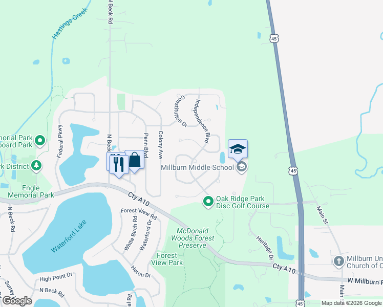 map of restaurants, bars, coffee shops, grocery stores, and more near 697 Providence Lane in Lindenhurst