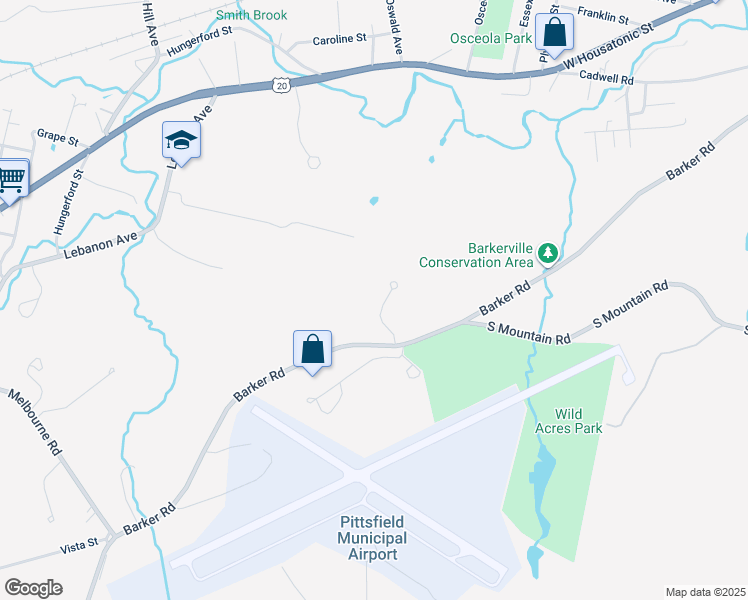 map of restaurants, bars, coffee shops, grocery stores, and more near 17 Cobble Stone Cove in Pittsfield