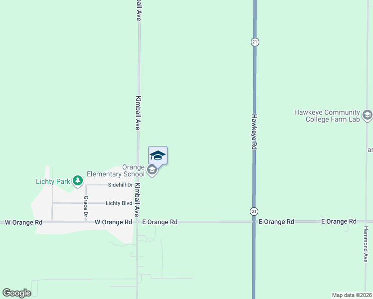 map of restaurants, bars, coffee shops, grocery stores, and more near 5643 Kimball Avenue in Waterloo