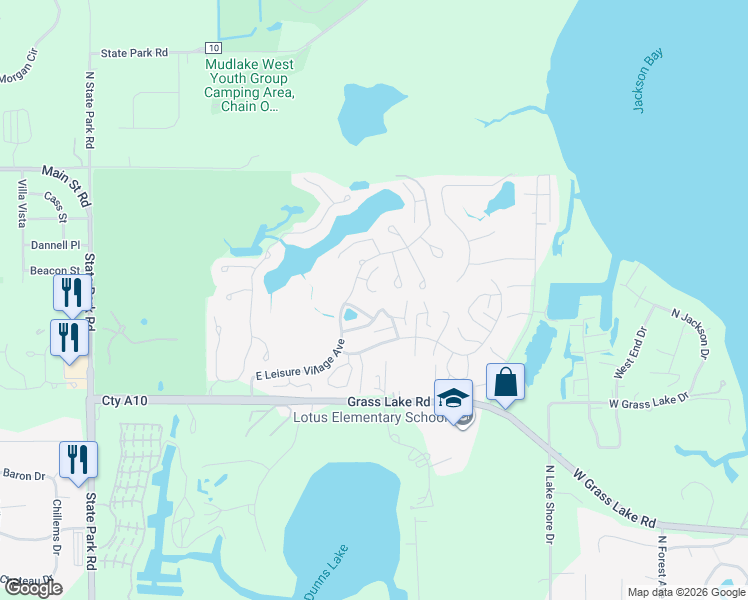 map of restaurants, bars, coffee shops, grocery stores, and more near 7402 Dunwood Court in Fox Lake