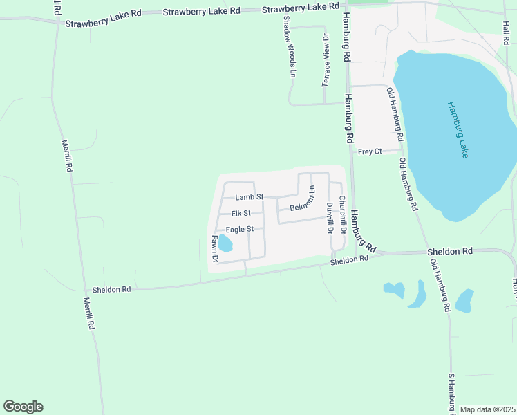 map of restaurants, bars, coffee shops, grocery stores, and more near 76 Elk Street in Whitmore Lake