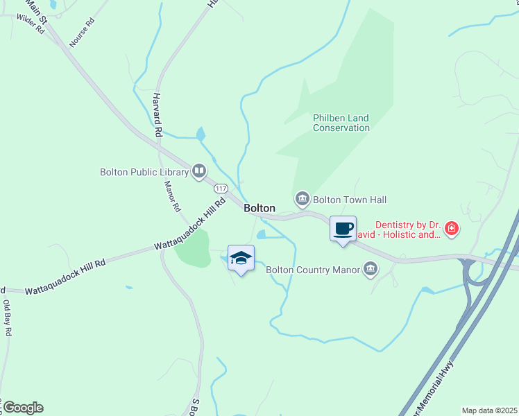 map of restaurants, bars, coffee shops, grocery stores, and more near in Bolton