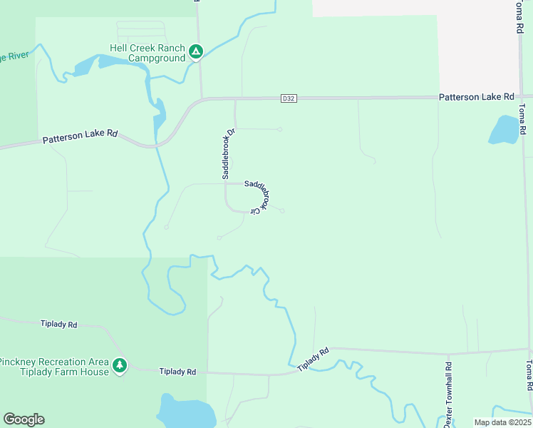 map of restaurants, bars, coffee shops, grocery stores, and more near 2809 Clydesdale Court in Pinckney