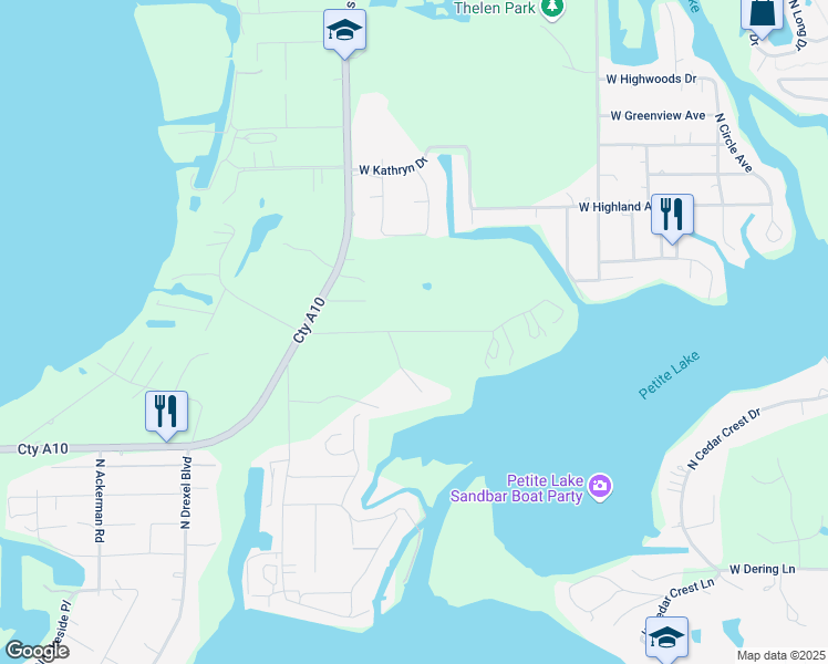 map of restaurants, bars, coffee shops, grocery stores, and more near 25933 West Hermann Avenue in Antioch