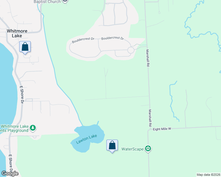 map of restaurants, bars, coffee shops, grocery stores, and more near 10801 McNally Road in South Lyon