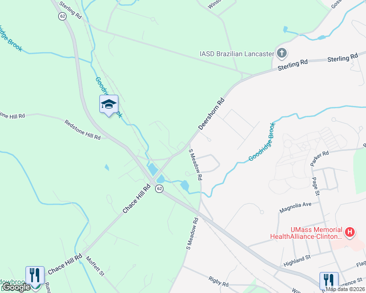 map of restaurants, bars, coffee shops, grocery stores, and more near 259 Deershorn Road in Lancaster