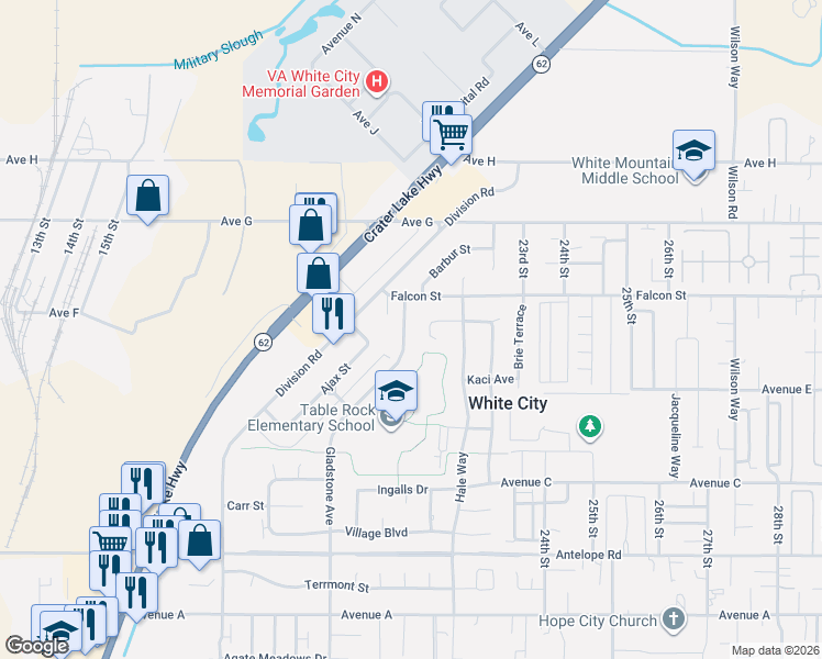 map of restaurants, bars, coffee shops, grocery stores, and more near 8051 Gladstone Avenue in White City