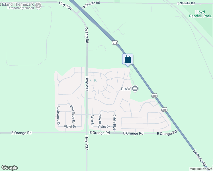 map of restaurants, bars, coffee shops, grocery stores, and more near 5535 Dysart Road in Waterloo