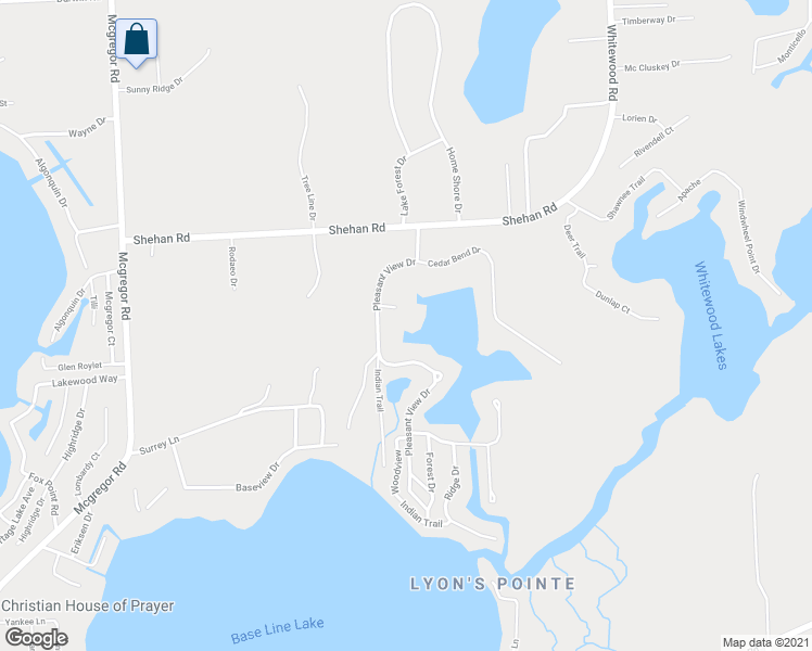 map of restaurants, bars, coffee shops, grocery stores, and more near 11451 Lauderdale Court in Pinckney