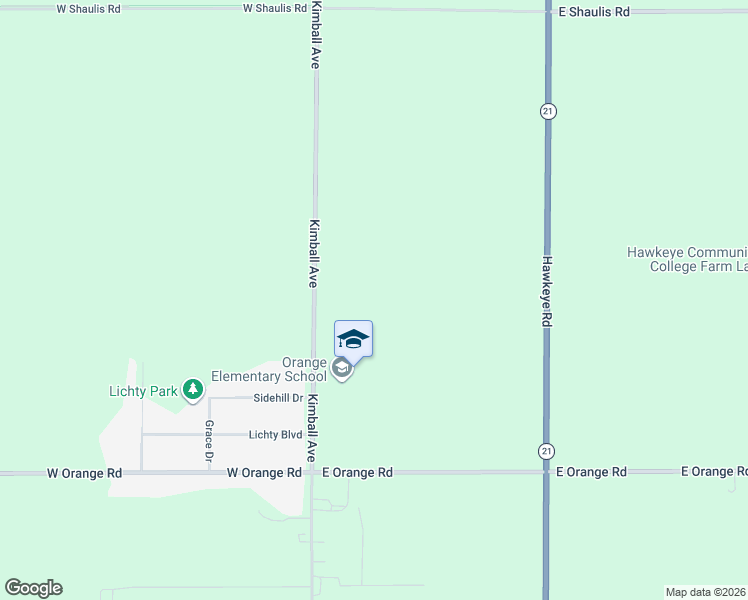 map of restaurants, bars, coffee shops, grocery stores, and more near 5643 Kimball Avenue in Waterloo