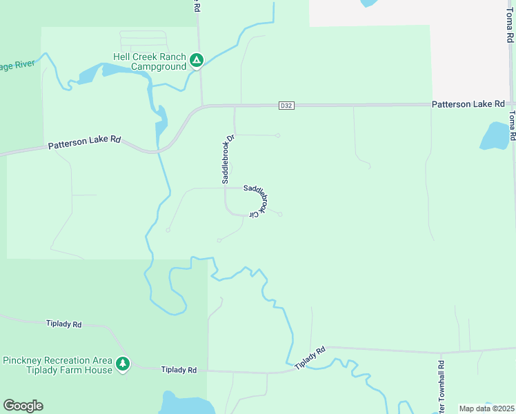 map of restaurants, bars, coffee shops, grocery stores, and more near 2809 Clydesdale Court in Pinckney