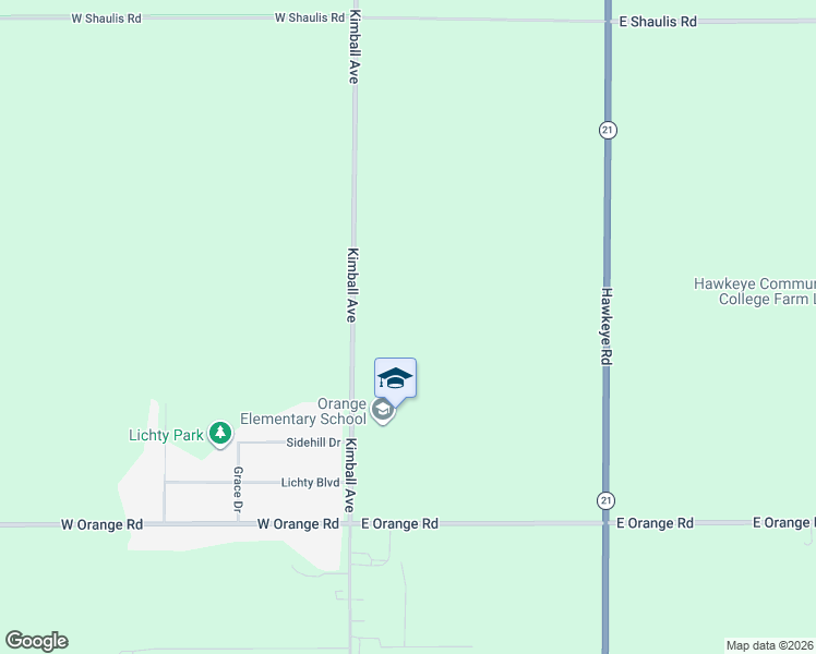 map of restaurants, bars, coffee shops, grocery stores, and more near 5643 Kimball Avenue in Waterloo