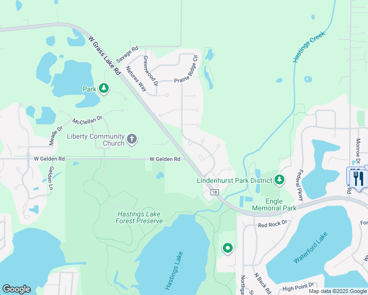 map of restaurants, bars, coffee shops, grocery stores, and more near 742 North Auburn Lane in Lindenhurst