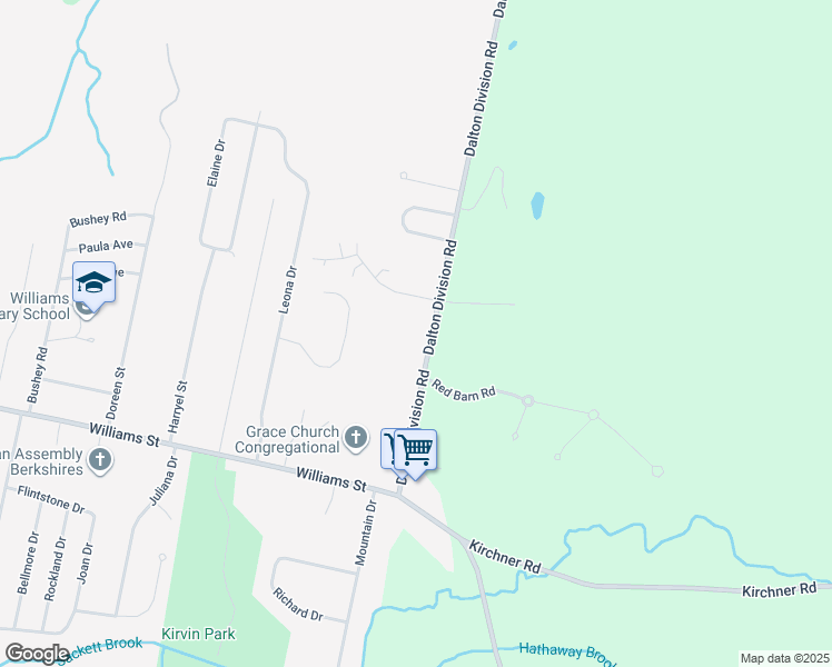 map of restaurants, bars, coffee shops, grocery stores, and more near 33 April Lane in Pittsfield