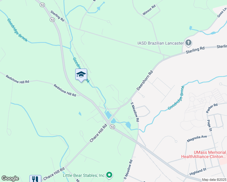 map of restaurants, bars, coffee shops, grocery stores, and more near 303 Deershorn Road in Lancaster