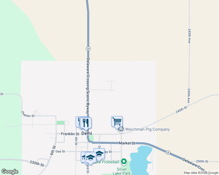 map of restaurants, bars, coffee shops, grocery stores, and more near 106 Hankins Street in Delhi