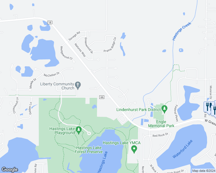 map of restaurants, bars, coffee shops, grocery stores, and more near 742 North Auburn Lane in Lindenhurst